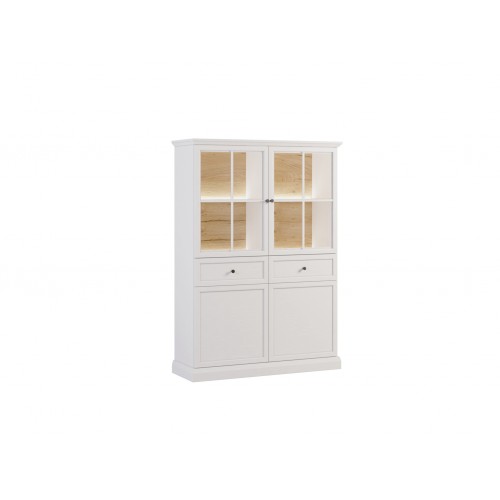 Klasiska vitrīna LUCCA W4D2S, balts Klasiska vitrīna LUCCA W4D2S, balts